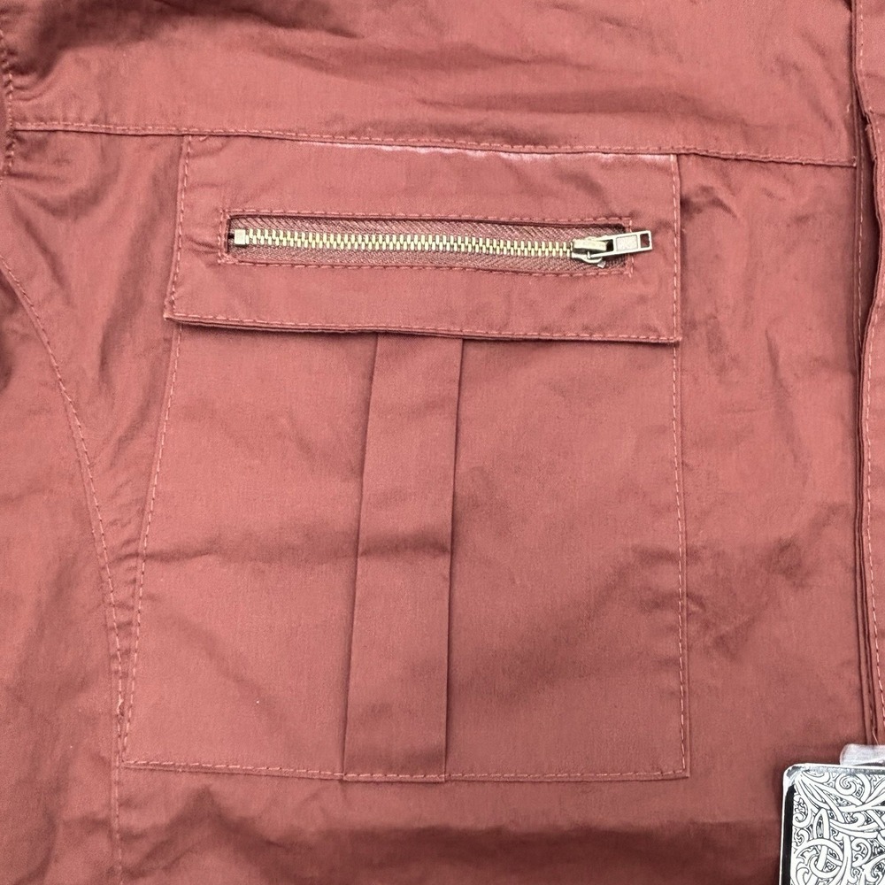 Royal Prestige Mens XL Shirt NWT Brown Cotton Military Streetwear Biker Buckle - Picture 15 of 16